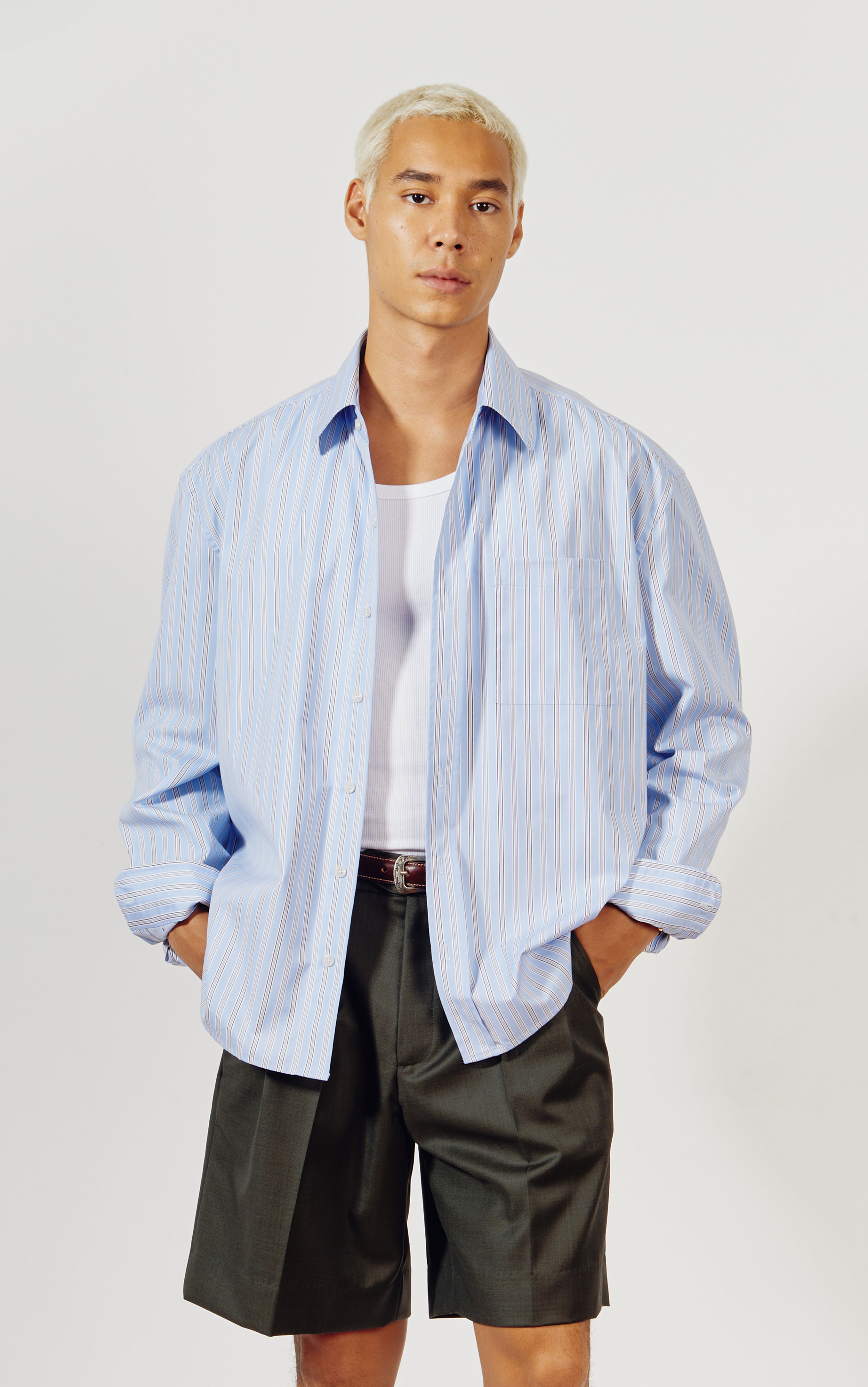 CAMISA CL. AZUL LISTRADA