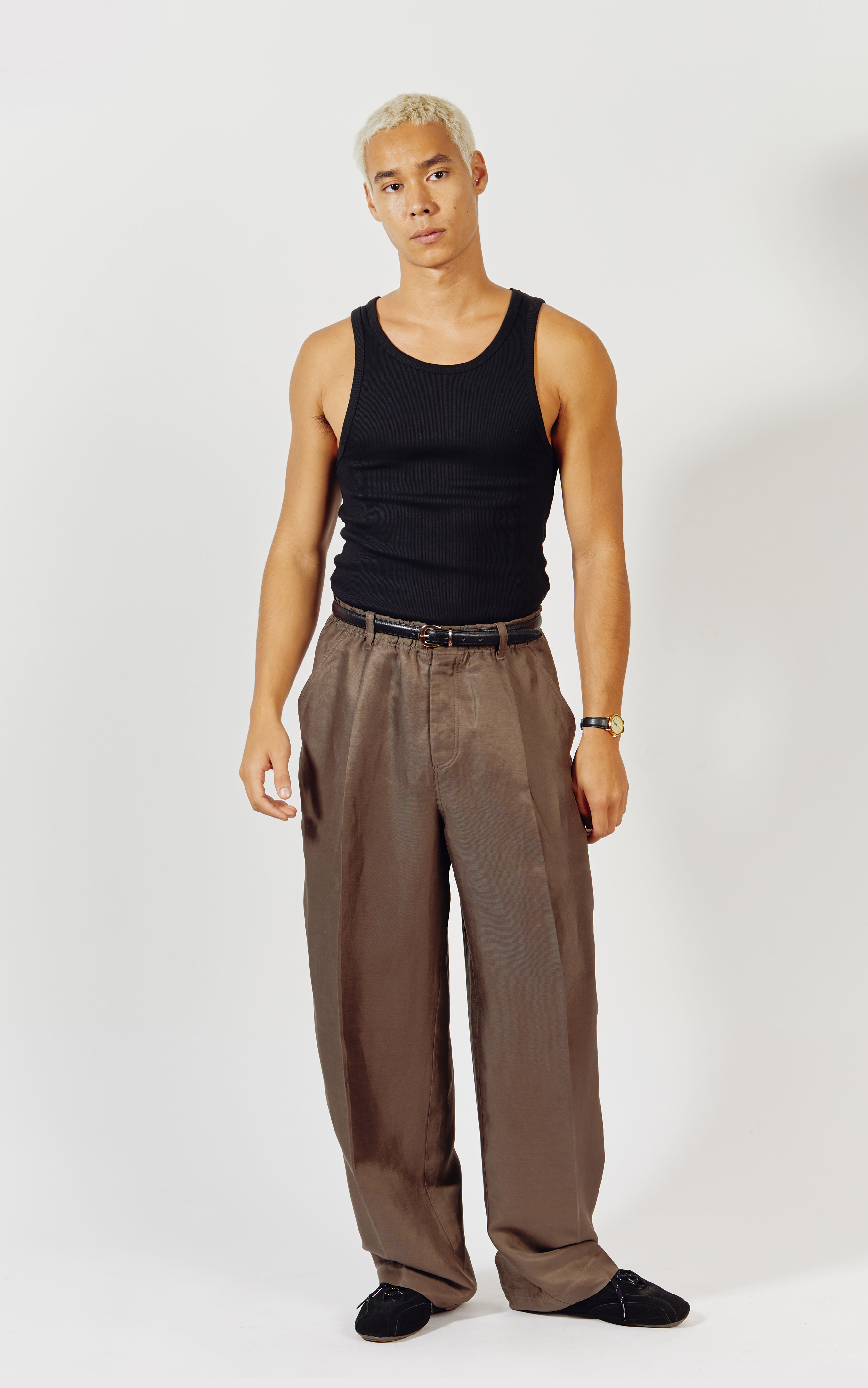 CALÇA FLUIDA MARROM