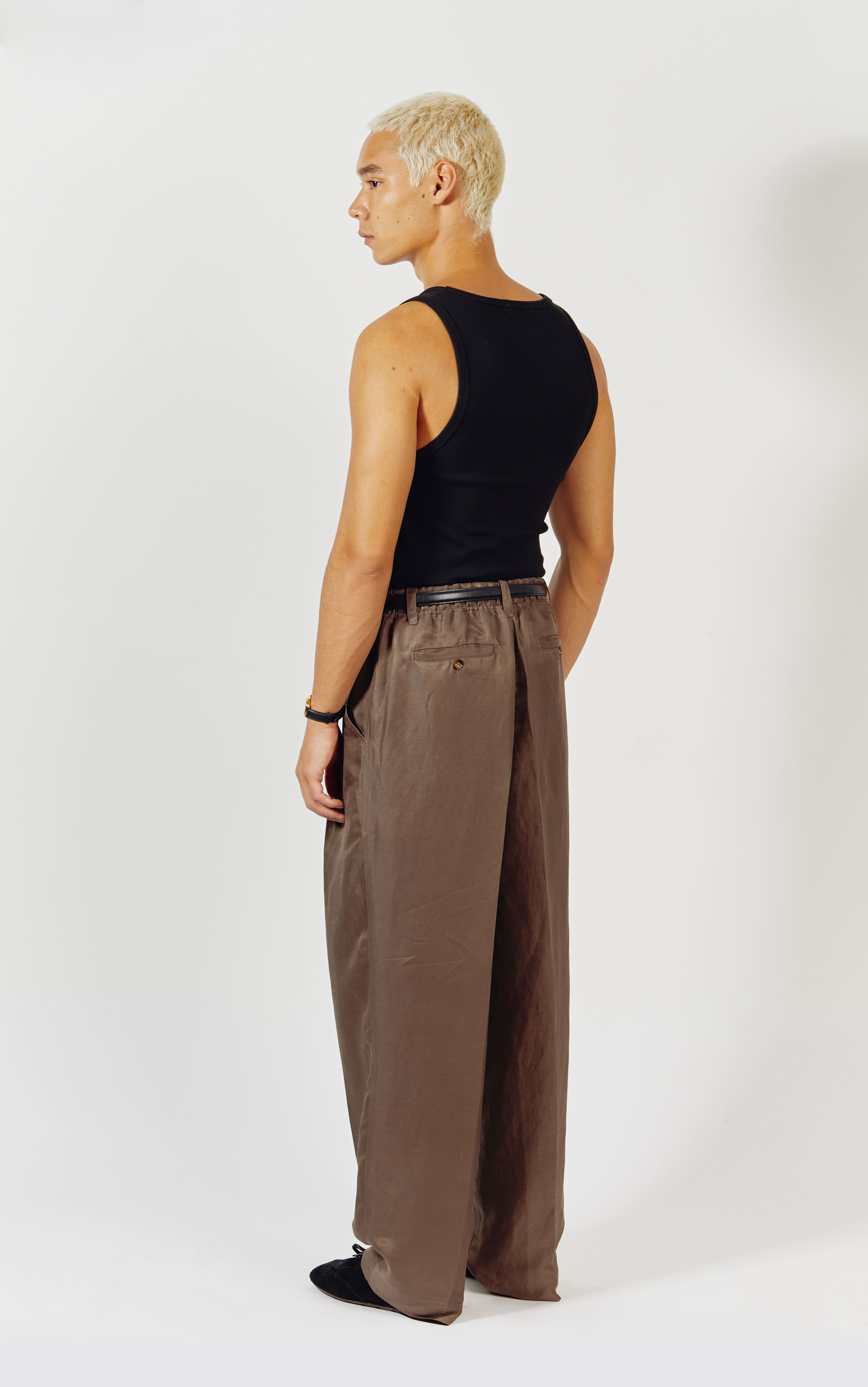 CALÇA FLUIDA MARROM